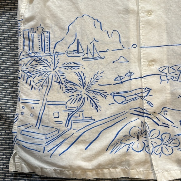 Club Monaco Seaside Print Shirt - Picture 3 of 5